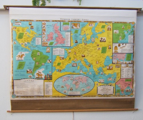 vintage world map